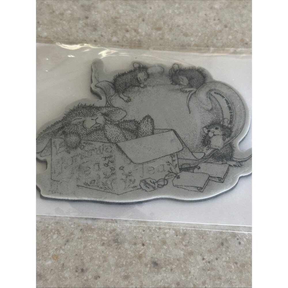 Stampendous Rubber Stamp House Mouse CAMOMILE TEA cling HMCR26